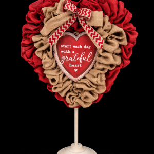 Valentines Burlap Wreath