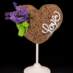 Small Burlap Wrapped Love Wreath
